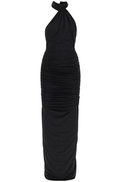 Giuseppe Di Morabito Draped Jersey Maxi Dress In Black