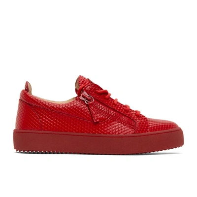 Giuseppe Zanotti Design System Frankie Sneakers In Red