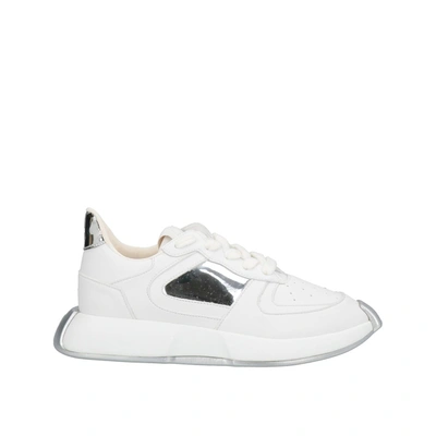 Giuseppe Zanotti Leather Sneakers In White