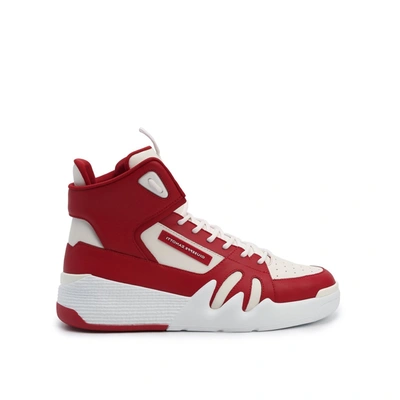 Giuseppe Zanotti Men's Birel Talon High-top Sneakers In Red