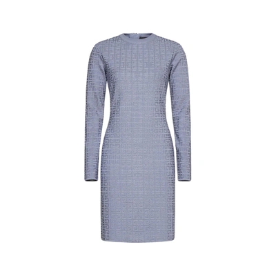 Givenchy Logo Jaquard Dress In Blue