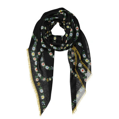 Givenchy Square Cashmere Foulard In Black