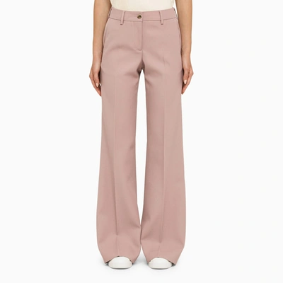 Golden Goose Flared Wool Trousers In Woodrose