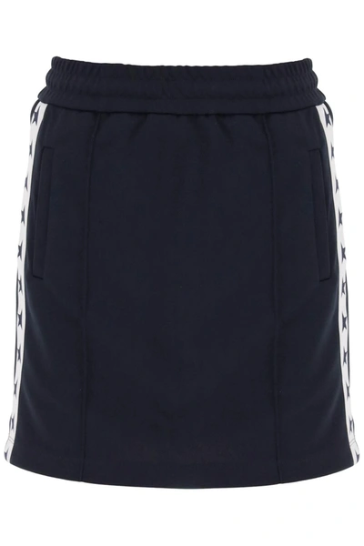 Golden Goose Sporty Skirt With Contrasting Side Bands In Blue
