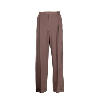Gucci Straight Leg Trousers In Brown