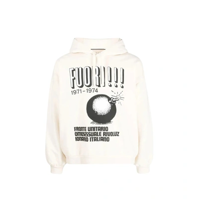 Gucci Printed Hoodie Sweatshirt In White
