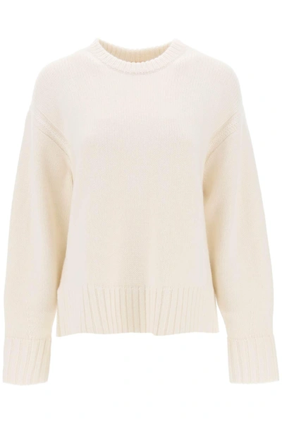 Guest In Residence Crew-neck Sweater In Cashmere In White