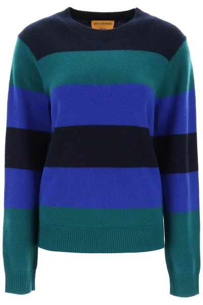 Guest In Residence Stripe Crew Cashmere Sweater In Mixed Colours