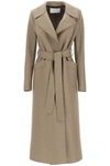 Harris Wharf London Long Pressed Wool Coat In Brown