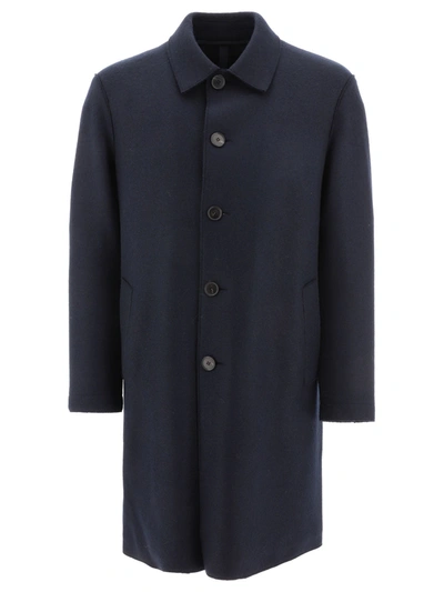 Harris Wharf London "polaire" Coat In Blue