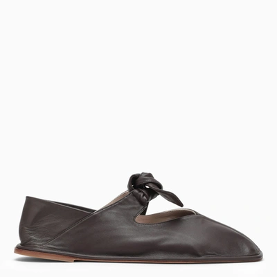 Hereu Llasada Brown Leather Ballerina