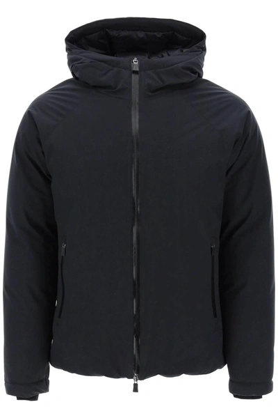 Herno Laminar Ripstop Hooded Down Jacket In Blue