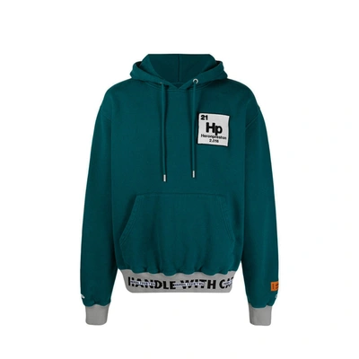 Heron Preston Logo Hooded Sweatshirt In Green