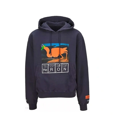 HERON PRESTON HERON PRESTON LOGO HOODED SWEATSHIRT