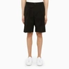 HEVO HEVÒ TORRELAPILLO BLACK BERMUDA SHORTS