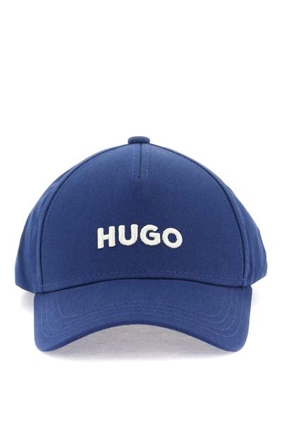 Hugo Baseball Cap With Embroidered Logo In Blue