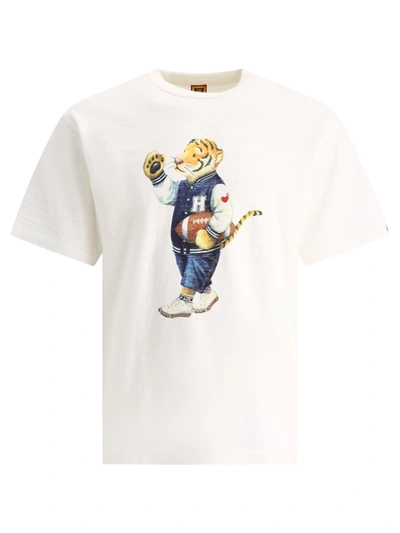 Human Made Tiger Varsity T-shirt In White