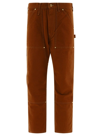 Human Made "duck Painter" Trousers In Brown