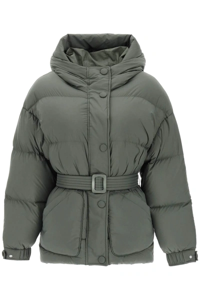 Ienki Ienki Michlin Belted Down Jacket In Soft Khaki