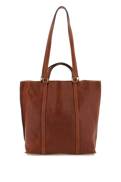 Il Bisonte Leather Handbag In Brown