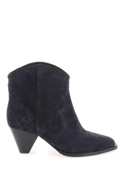 Isabel Marant Darizo Leather Boots In Blue