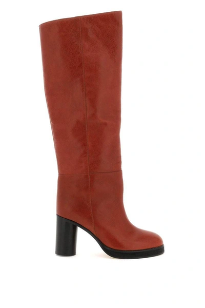 Isabel Marant Lelia Tall Boot In Red