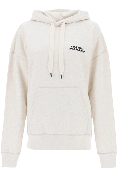 Isabel Marant Scott Logo Hoodie In Ecru