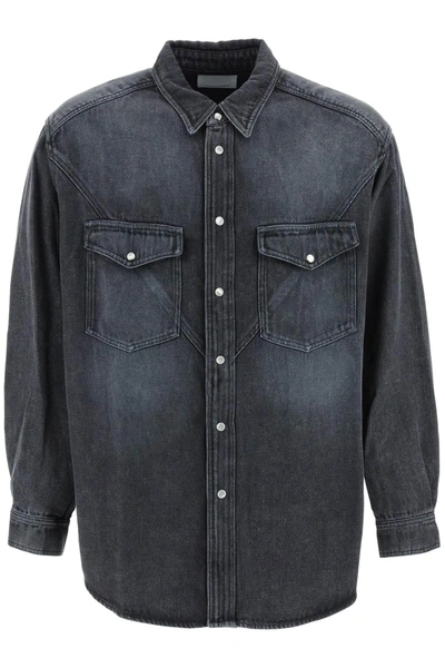 Isabel Marant Buttoned Denim Shirt In Gray