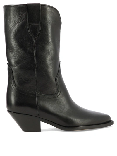 Isabel Marant Denvee Boots In Black Suede