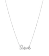 SYDNEY EVAN SMALL LOVE 14 KT WHITE GOLD AND DIAMOND NECKLACE