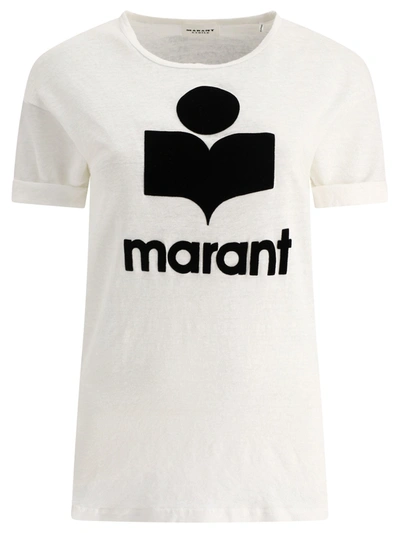 Isabel Marant Étoile Koldi Logo Printed T In White