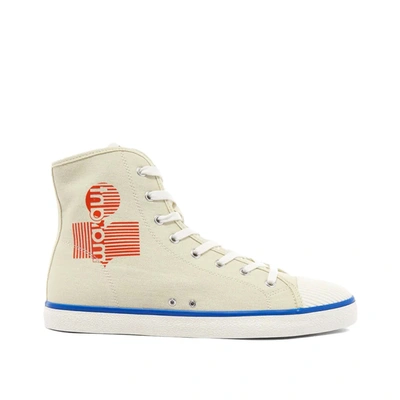 Isabel Marant Logo Canvas Trainers In Beige