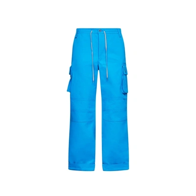 Jacquemus Giardino Cotton Trousers In Blue
