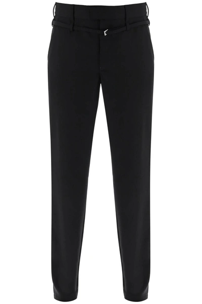 Jacquemus Disgreghi Belted Wool Pants In Black
