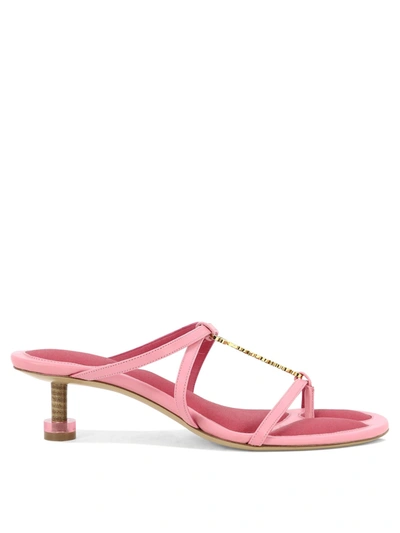 Jacquemus Les Sandales Basses Pralu 45mm Mules In Pink