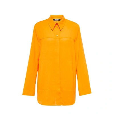 Jacquemus Passio Crepe Shirt In Orange