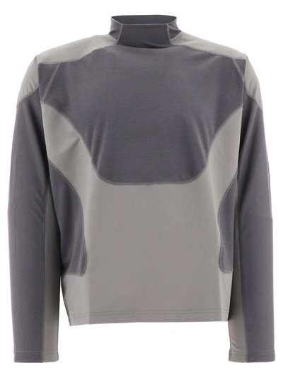 Jean-luc A.lavelle T-shirt With Contrasting Panels In Grey
