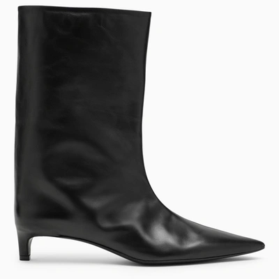 Jil Sander Half Calfskin Kitten-heel Boots In Multi