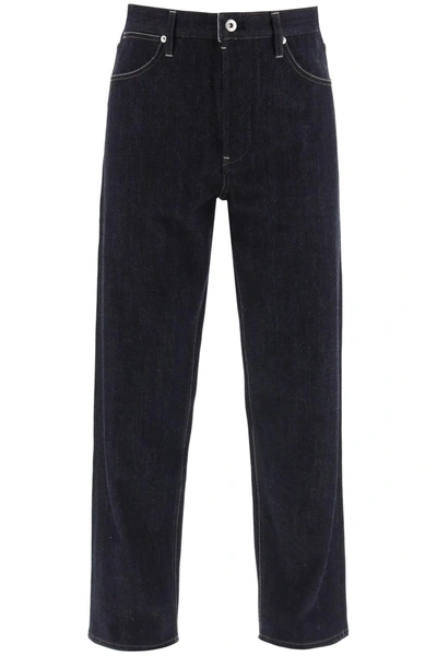 Jil Sander Brushed-back Straight Jeans In Navy Blue