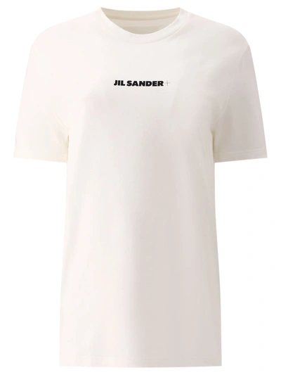 Jil Sander Logo T Shirt In Porcelain
