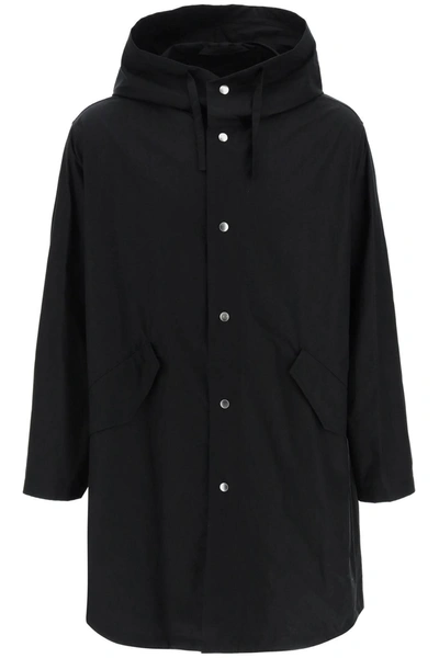 Jil Sander Maxi Logo Lightweight Parka In Black