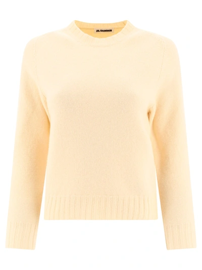 Jil Sander Merino Wool Sweater In White