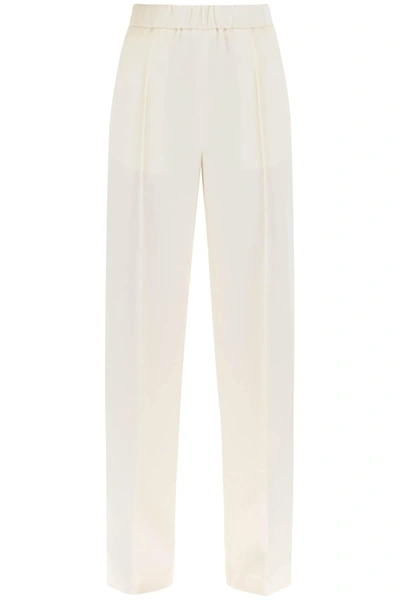 Jil Sander Pants In Envers Satin In White