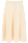 Jil Sander Relaxed-fit A-line Wool Midi Skirt In White