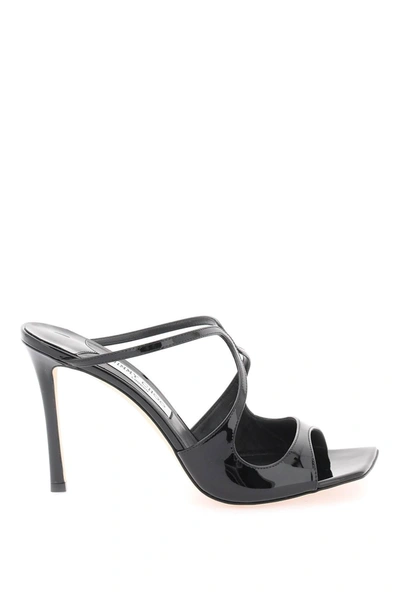 Jimmy Choo Anise 95 Patent Sandal In Black