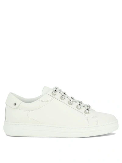 Jimmy Choo Antibes White Leather Trainers