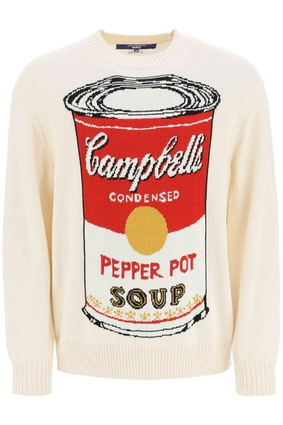 Junya Watanabe Soup Andy Warhol Sweater In White