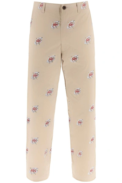 Junya Watanabe Pop Roy Lichtenstein Pants In Beige