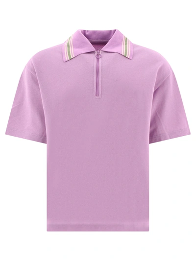 Kapital Zip Up Polo Shirts In Purple