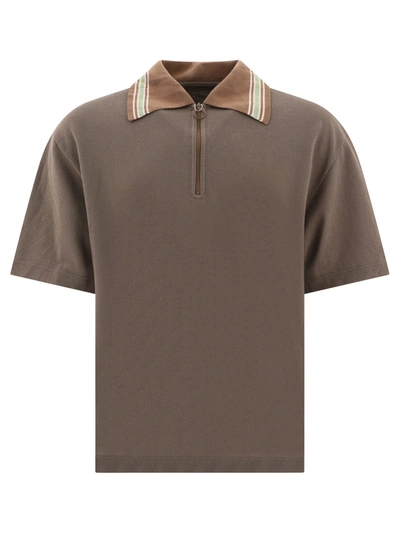 Kapital Zip Up Polo Shirts In Brown
